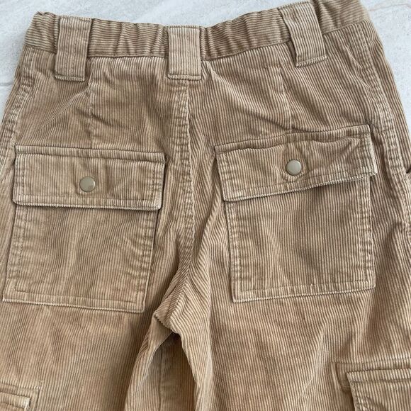Hartstrings Corduroy Pants Boy Size 8 Cargo Camel Brown Khaki Tan Adjustable - Picture 7 of 8